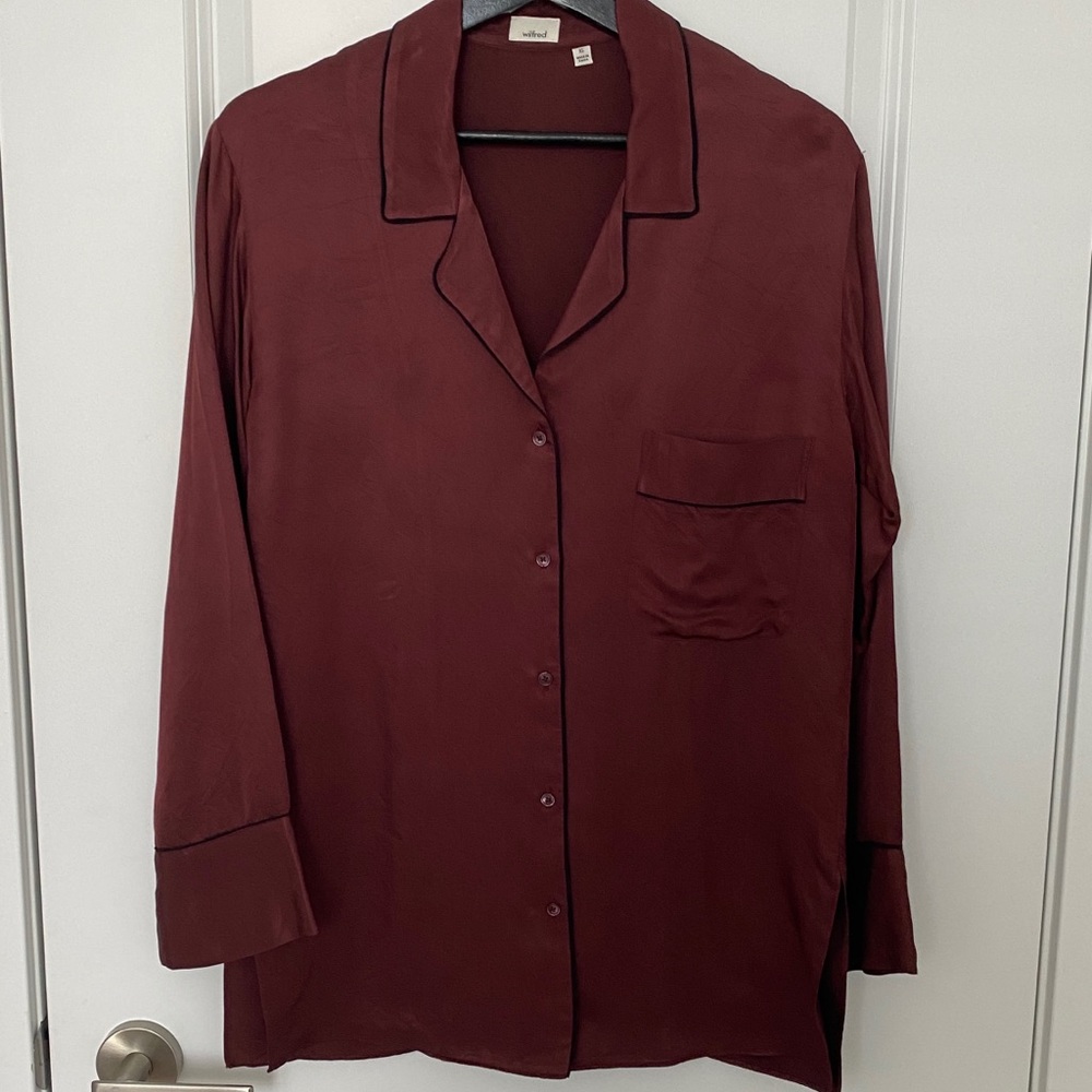 Aritzia wilfred Murol rust top xs preloved